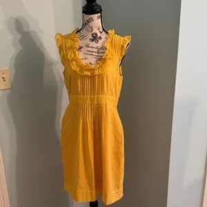 Moulinette Soeurs Sunny Yellow Ruffle Mini Dress